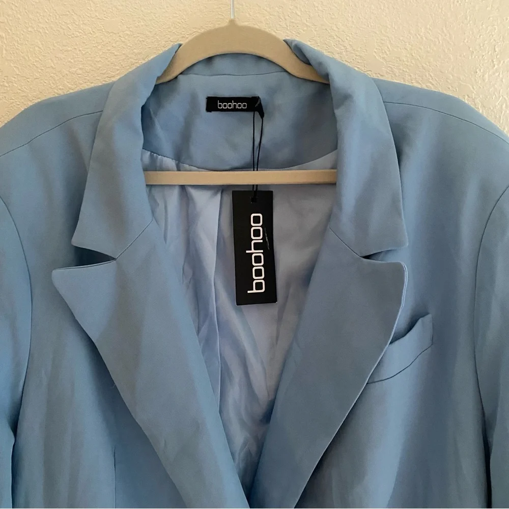 Boohoo Blue Oversized Blazer NWT - Picture 5 of 15